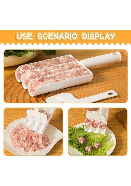 Set-Kalıp-Fırça Plastik Köfte Yapma Makinesi Seti Mutfak Aletleri ve Aksesuarları Kızarmış Balık Dana Eti Yapma Topları Kalıp Ev Yemek Kaşığı Et Gadget'ı (Yurt Dışından) fırsatları