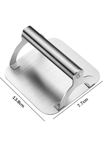 13X7 cm Smash Burger Presi 304 Paslanmaz Çelik Kalbur Aksesuarları Kiti 5.7 Inç Yuvarlak Hamburger Presi Patty Maker Araç Kiti Barbekü Lover Için (Yurt Dışından)
