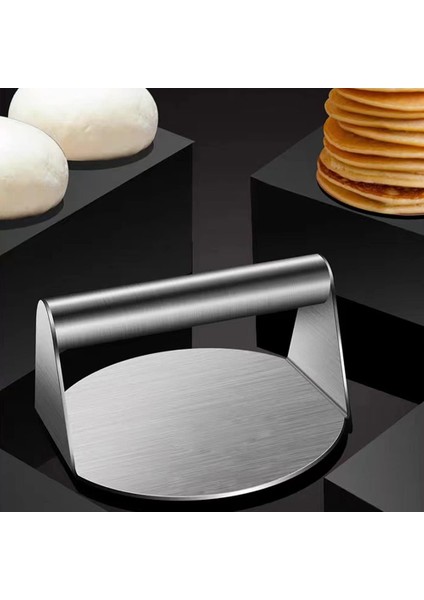 13X7 cm Smash Burger Presi 304 Paslanmaz Çelik Kalbur Aksesuarları Kiti 5.7 Inç Yuvarlak Hamburger Presi Patty Maker Araç Kiti Barbekü Lover Için (Yurt Dışından) fırsatları
