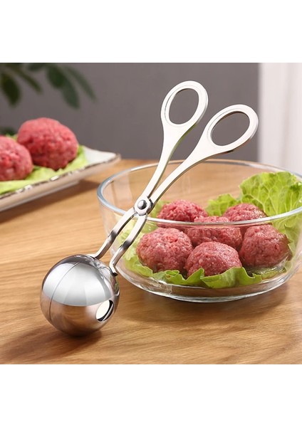 Büyük Dia 4.5 cm Köfte Makinesi Paslanmaz Çelik Köfte Makinesi Kalıp Köfte Pişirme Maşa Çerez Yapma Kepçe Klip Et Araçları Mutfak Gadget (Yurt Dışından) fiyatları