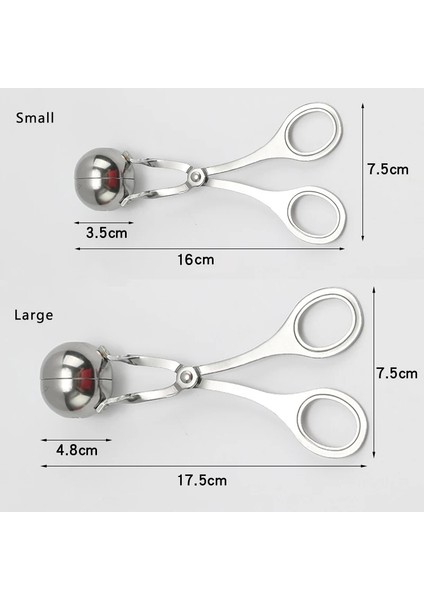 Büyük Dia 4.5 cm Köfte Makinesi Paslanmaz Çelik Köfte Makinesi Kalıp Köfte Pişirme Maşa Çerez Yapma Kepçe Klip Et Araçları Mutfak Gadget (Yurt Dışından) indirimleri