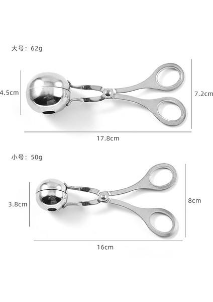 Küçük 1 Adet Büyük 1 Adet 1 Adet Köfte Makinesi Klip Paslanmaz Çelik Balık Köfte Köfte Pirinç Topu Mutfağı Yapma Kalıp Klip Et Araçları Mutfak Aksesuarları (Yurt Dışından)
