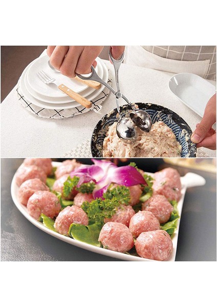 Küçük 1 Adet Büyük 1 Adet 1 Adet Köfte Makinesi Klip Paslanmaz Çelik Balık Köfte Köfte Pirinç Topu Mutfağı Yapma Kalıp Klip Et Araçları Mutfak Aksesuarları (Yurt Dışından)