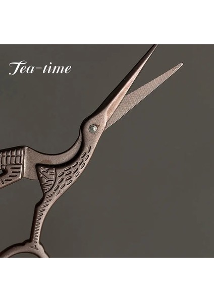 Kahverengi 13X4.8 cm Japon Tarzı Retro Vinç Şekli Çay Bıçağı Ev Çok Fonksiyonlu Çay Poşeti Paketi Küçük Makas Çay Töreni Aksesuarları Hediyeler (Yurt Dışından) modelleri