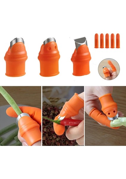 Kadınlar Uzun Bıçak Parmak Koruyucu Bıçaklı Silikon Parmaklar Trim Sebze Araçları Tarımsal Başparmak Çivi Bıçak Parmak Kesici Mutfak Aletleri (Yurt Dışından)