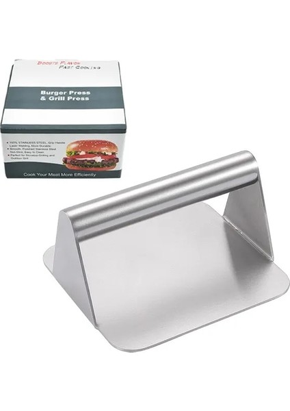 Kare Hamburger Presi 304 Paslanmaz Çelik Yapışmaz Et Sığır Izgara Burger Presi Patty Maker Hamburger Makinesi Mutfak Malzemeleri (Yurt Dışından)