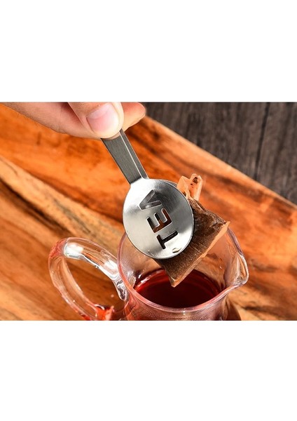 02 Yaprak Yeniden Kullanılabilir Metal Süzgeç Paslanmaz Çay Poşeti Şeker Kavrama Çay Kaşığı Çanta Çay Mini Klip Sıkacağı Süzgeç Tutucu Çelik Maşa (Yurt Dışından)