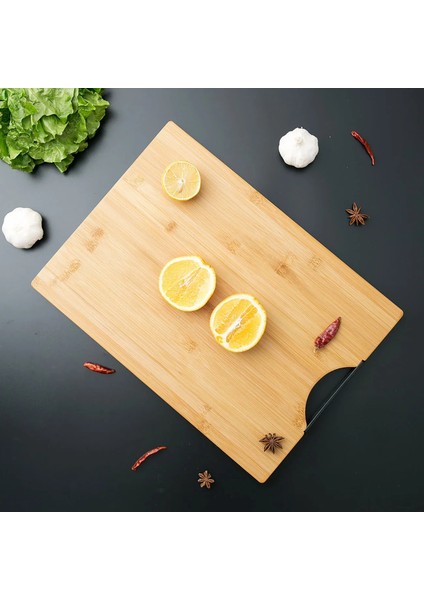 20X30 cm Yüksek Kaliteli Mutfak Ahşap Saplı Kesme Tahtası Kalınlaşmak Bambu Kesme Tahtası Blok Kaymaz Kesme Mat Pad Mutfak Gereçleri (Yurt Dışından)