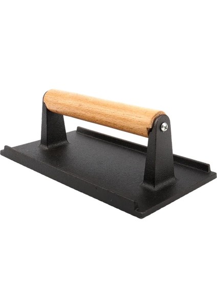 Siyah Ağır Biftek Ağırlığı/pastırma Mutfak Ahşap Demir Pres Sınıfı Düz Ticari Burger Ağır Saplı, Döküm Pres Izgara (Yurt Dışından) fırsatları