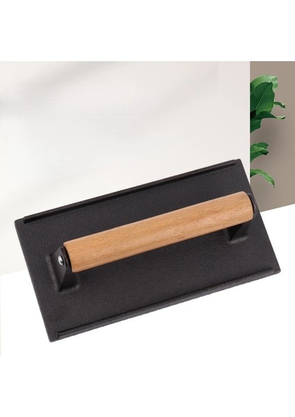 Siyah Ağır Biftek Ağırlığı/pastırma Mutfak Ahşap Demir Pres Sınıfı Düz Ticari Burger Ağır Saplı, Döküm Pres Izgara (Yurt Dışından) indirimleri