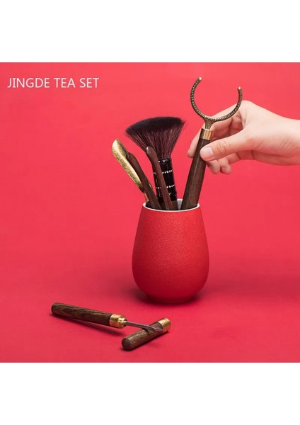 Bir Gelenek Çay Töreni Aracı Çay Tepsisi Altı Beyler Seti Abanoz Çay Sanat Süsleme Düğün Çay Seti Aksesuarları Çay Klip Çay Kaşığı (Yurt Dışından) modelleri