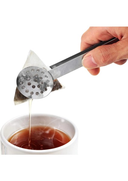 Resim Olarak Paslanmaz Çelik Çay Poşeti Sıkacağı Çay Poşeti Maşa Tutucu Herb Kavrama Mutfak Aracı Limon Dilim Klip (Yurt Dışından)