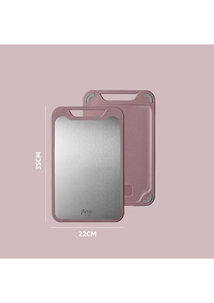 Pembe 35X22 cm 304 Paslanmaz Çelik Kesme Tahtası Çift Taraflı Kesme Tahtası Mutfak Meyve Kesme Tahtası Mutfak Haddeleme Kesme Tahtası (Yurt Dışından)