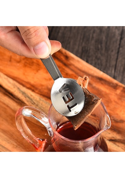 02 Yeniden Kullanılabilir Paslanmaz Çelik Çay Poşeti Maşa Çay Poşeti Sıkacağı Süzgeç Tutucu Kavrama Metal Kaşık Mini Şeker Klip Çay Yaprağı Süzgeç (Yurt Dışından)