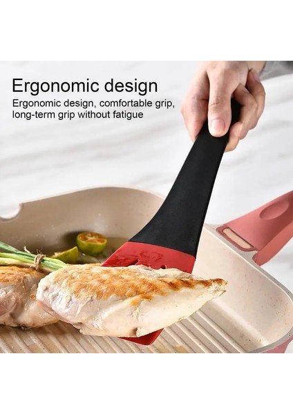 Siyah Kırmızı 3 In 1 Düz Spatula Mutfak Silikon Çeviriciler Araçlar Spatula Ayrılabilir Gözleme Araçları Yapışmaz Anti Haşlanma Pişirme Gereçleri (Yurt Dışından) fırsatları