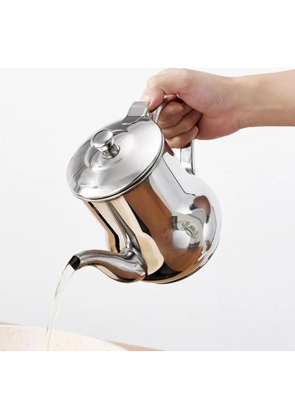 18 Oz Paslanmaz Çelik Yağ Süzgeç Pot Dağıtıcı Çıkarılabilir Süzgeç Çaydanlık Su Isıtıcısı Yağ Ayırıcı Gres Saklama Kutusu Mutfak Için (Yurt Dışından)