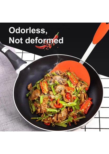 Siyah Kaymaz Kediler Şekli Kızartma Spatula Isıya Dayanıklı Sığır Eti Yumurta Mutfak Kazıyıcı Paslanmaz Çelik Yapışmaz Çevirmeler Wok Spatula (Yurt Dışından) fırsatları