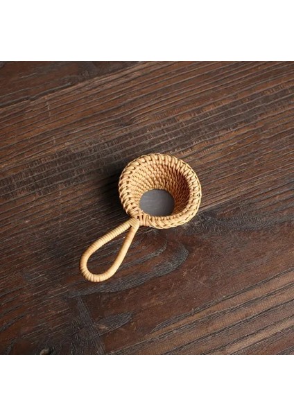 D 1 Adet Retro Japon Tarzı Bambu Rattan Çay Demlik Süzgeç Çay Filtresi Yeniden Kullanılabilir Örgü Çay Sızıntısı Saplı Mutfak Aksesuarları (Yurt Dışından)