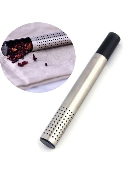 Gümüş Xxl Çay Demlik Süzgeç Örgü Paslanmaz Metal Gevşek Borular Ince Çubuk Yaprak Yapımcıları Cupsteeper Seyahat Çelik Filtre Tüpleri Difüzör Seti (Yurt Dışından)