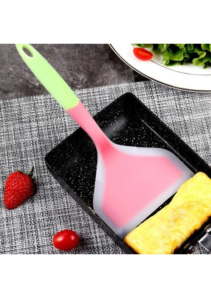 Kırmızı Geniş Spatula Çeviriciler Japon Tamagoyaki Renk Eşleştirme Silikon Omlet Krep Kürek Mutfak Pişirme Aletleri Gıda Güvenli (Yurt Dışından) indirimleri