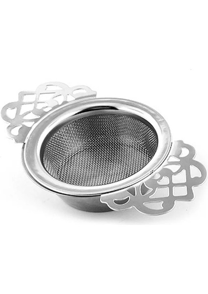 Gümüş Çay Demlikler Çift Kulak Kolları Baharat Filtresi Damlama Kasesi ile Gevşek Yaprak Çay Süzgeci Dayanıklı Güvenilir Paslanmaz Çelik Çay Takımı (Yurt Dışından)