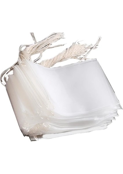 Beyaz 100'LÜ Paket Tek Kullanımlık Çay Poşeti Filtre Torbaları Iplik Kapatma ile Çay Demlemek Için Filtre Çay Poşeti (Yurt Dışından)