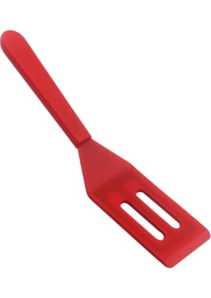 Kırmızı 1 Adet Silikon Mutfak Pişirme Turner Oluklu Pişirme Spatula Pişirme Gereçler Yapışmaz Pişirme Gereçleri Ev Mutfak Için (Yurt Dışından)