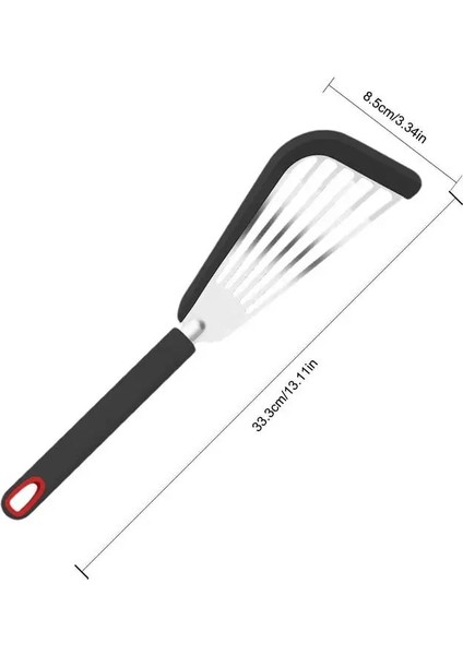 Siyah 1 Adet Silikon Kızartma Spatula Yapışmaz Tava Çevirme Balık Kızartma Gıda Sınıfı Balık Turner Spatula Tencere Ev Mutfak Malzemeleri (Yurt Dışından) fırsatları