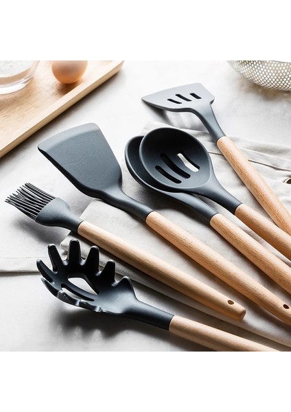 I Wshyufeı Yapışmaz Tencere Seti Silikon Spatula Kaşık Mutfak Eşyaları Mutfak Pişirme Araçları Pişirme Gereçleri Aksesuarları (Yurt Dışından) modelleri