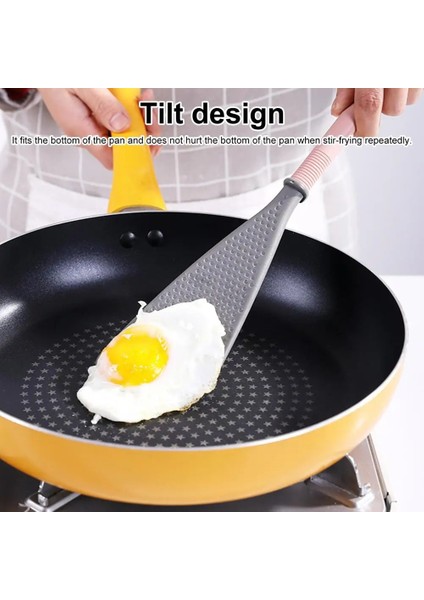Gri Güvenilir Pişirme Spatula Yapışmaz Yüzey Kızartma Yağa Dayanıklı Kokusuz Üçgen Spatula (Yurt Dışından) fiyatları