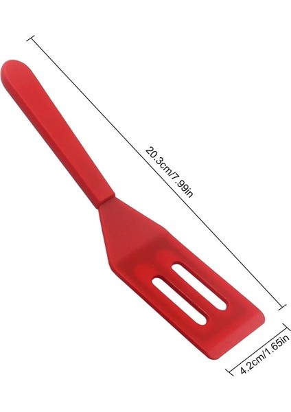 Kırmızı 1 Adet Silikon Mutfak Pişirme Turner Oluklu Pişirme Spatula Pişirme Gereçler Yapışmaz Pişirme Gereçleri Ev Mutfak Için (Yurt Dışından) modelleri