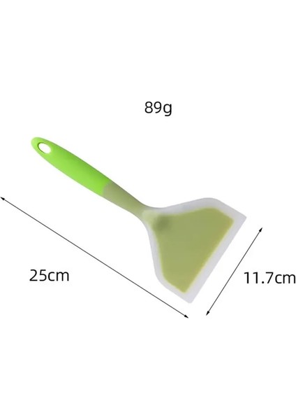 Yeşil Çok Renkli Yapışmaz Kızartma Spatula Silikon Pişirme Kızartma Tavası Kürek Kaşık Ev Kürek Kek Krem Kazıyıcı Mutfak Aletleri (Yurt Dışından)
