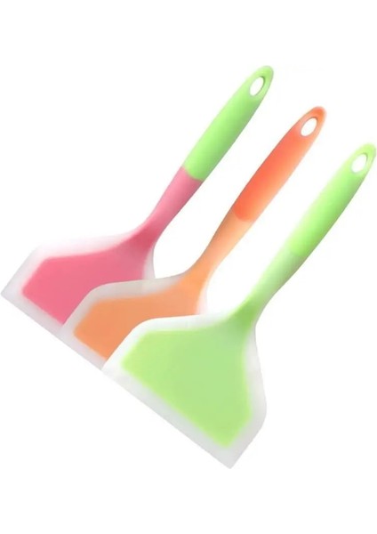 1 Adet Rastgele Renk Silikon Mutfak Kaşık Pişirme Gereçleri Spatula Sığır Eti Yumurta Mutfak Kazıyıcı Geniş Pizza Kürek Yapışmaz Japonya Tava Spatula (Yurt Dışından) fırsatları