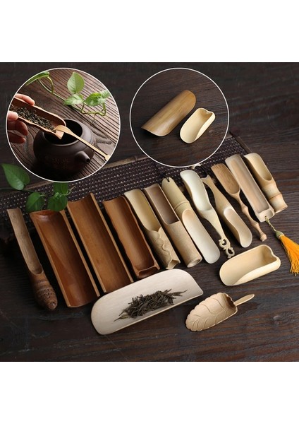 12 Bambu Retro Aksesuarları Çay Tarzı Kaşık Çay Kaşığı Çin Doğal Ahşap Çay Narin Taşınabilir Kepçe Seti Kongfu Mutfak Çay (Yurt Dışından) modelleri