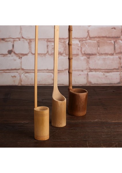 Stil 3 Ev Çay Töreni Mutfak Aracı Sauna Banyo Kolu Banyo Kepçe Bahçe Bambu Kepçe Su Pota Uzun Kepçe Sofra (Yurt Dışından)