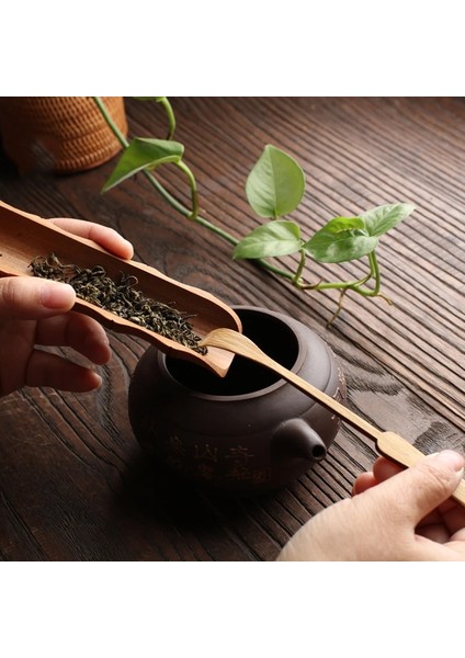 D Yeni Doğal Bambu Ahşap Çay Kaşığı Kaşık Retro Tarzı Çay Araçları Çay Kaşığı Mutfak Yüksek Kaliteli Kaşık Narin Aksesuarları (Yurt Dışından)