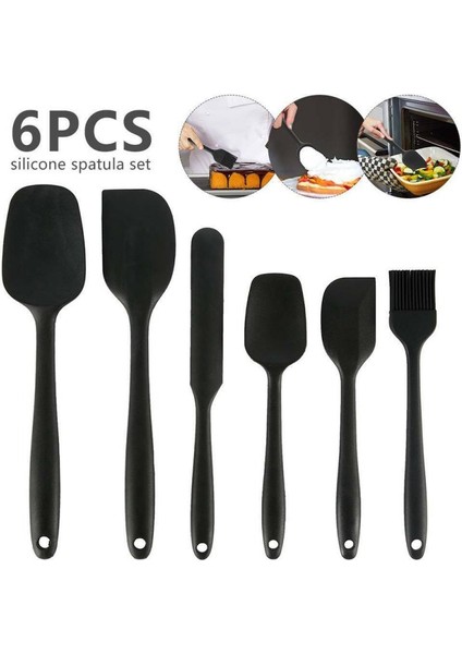 4 Adet Siyah 1/4/6 Adet Silikon Spatula Karıştırma Pasta Kazıyıcı Yapışmaz Tereyağı Serpme Kavanoz Blender Pişirme Spatula Mutfak Pişirme Aksesuarları (Yurt Dışından) fiyatları