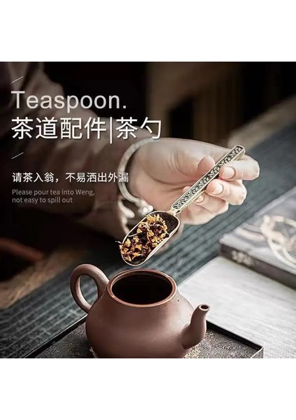E Çay Kaşığı Kürek Bakır Abanoz Katı Ahşap Çay Töreni Kung Fu Çay Seti Aksesuarları Sıfır Çay Demleme Araçları Ev (Yurt Dışından)