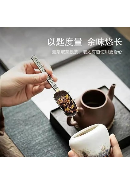 E Çay Kaşığı Kürek Bakır Abanoz Katı Ahşap Çay Töreni Kung Fu Çay Seti Aksesuarları Sıfır Çay Demleme Araçları Ev (Yurt Dışından)