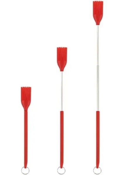 1 Adet Kırmızı Fırça Silikon Kazıyıcı Spatula Yağ Fırçası Geri Çekilebilir Kozmetik Şişe Reçel Kazıyıcı Krem Kek Spatula Barbekü Fırça Mutfak Aksesuarları (Yurt Dışından)