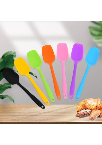 Pembe 21 cm Sıcak Evrensel Isıya Dayanıklı Entegre Kolu Silikon Kaşık Kazıyıcı Spatula Kek Dondurma Mutfak Aracı Gereçler Bakeware (Yurt Dışından) modelleri