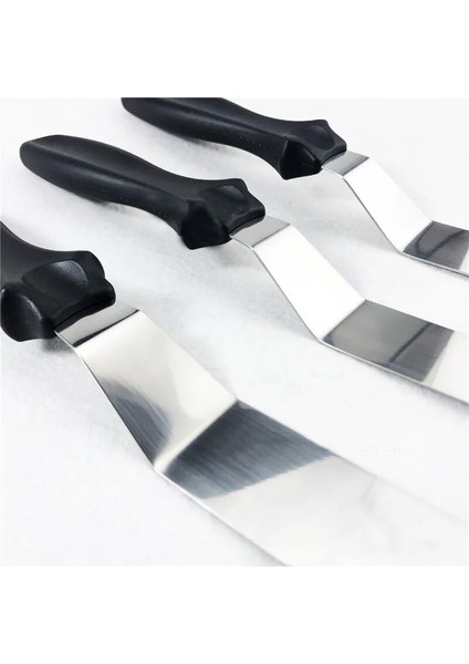 Yeşil 3 Adet/takım Açılı Buzlanma Spatula Paslanmaz Çelik Krem Tereyağı Spatula Kek Pürüzsüz Kazıyıcı Mutfak Gadget Gereçler Pişirme Araçları (Yurt Dışından) fırsatları