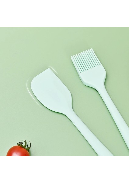 Yeşil M Set 5 Mutfak Silikon Krem Tereyağı Kek Spatula Karıştırma Hamur Kazıyıcı Fırça Barbekü Pişirme Aracı Mutfak Tereyağı Mikser Kek Fırçaları (Yurt Dışından)