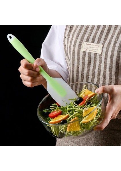 Kırmızı 28 cm Büyük Silikon Spatula Saydam Yapışmaz Kek Krem Tereyağı Spatula Çikolata Serpme Isıya Dayanıklı Pasta Pişirme Aracı (Yurt Dışından)