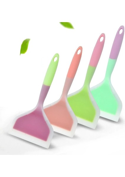 Mor Yeşil Silikon Mutfak Gereçleri Pişirme Gereçleri Spatula Sığır Eti Yumurta Mutfak Kazıyıcı Geniş Pizza Pişirme Araçları Kürek Yapışmaz Spatula (Yurt Dışından) fiyatları
