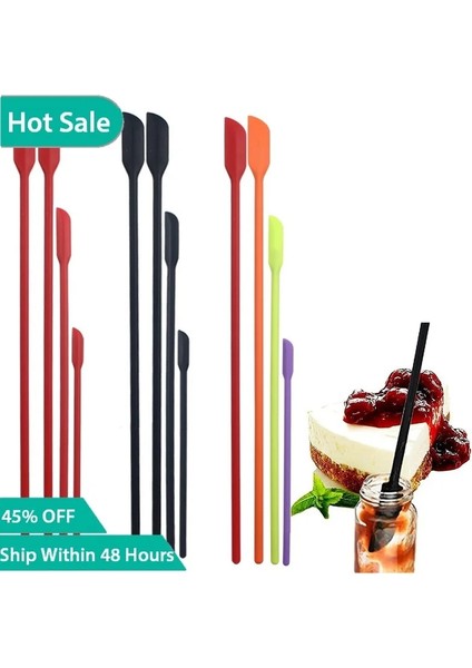 L Yeşil 1/4 Adet Silikon Kazıyıcı Uzatılmış Reçel Spatula Kozmetik Şişe Spatula Meyve Sosu Kazıyıcı Mutfak Eşyaları Aksesuarları (Yurt Dışından)