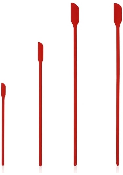 Kırmızı 4 Adet/takım Silikon Kazıyıcı Uzatılmış Reçel Spatula Meyve Sosu Kazıyıcıkozmetik Şişe Spatula Mutfak Eşyaları Aksesuarları (Yurt Dışından)