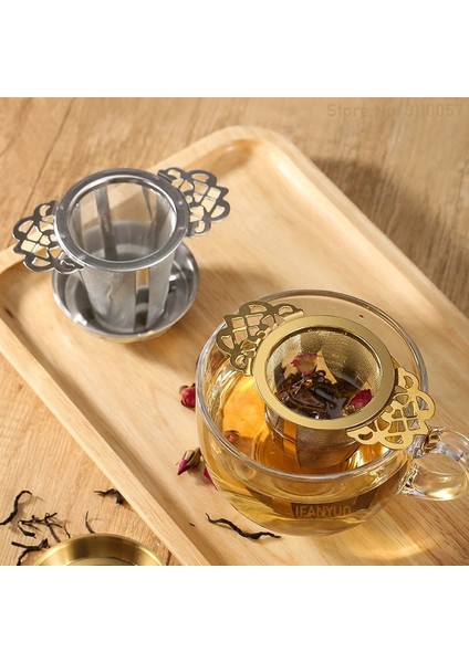 Çaydanlık Gümüş Set Çift Katmanlı Dantel Çay Süzgeç Seti Tepsi ile Paslanmaz Çelik Filtre Örgü Elek Çay Drenaj Faydalı Demlikler Mutfak Aletleri Teaware (Yurt Dışından)