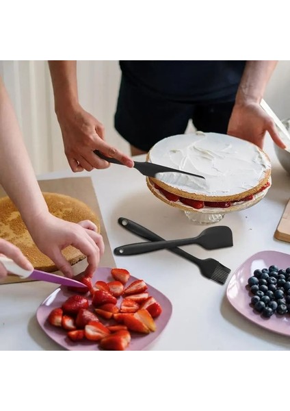 Kırmızı 10 Adet Yapışmaz Pasta Eşyaları Kazıyıcı Spatula Silikon Mutfak Pasta Aracı Spatula Silikon Tereyağı Krem Karıştırma Kazıyıcı (Yurt Dışından) fırsatları