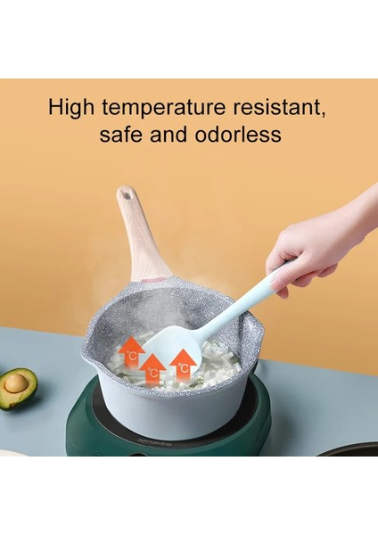 Pembe 21 cm Sıcak Evrensel Isıya Dayanıklı Entegre Kolu Silikon Kaşık Kazıyıcı Spatula Dondurma Kek Mutfak Aracı Gereçler (Yurt Dışından) modelleri